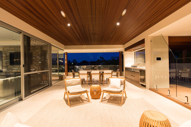 Flutestyle Timber Lining By Cedar West Contemporary Patio