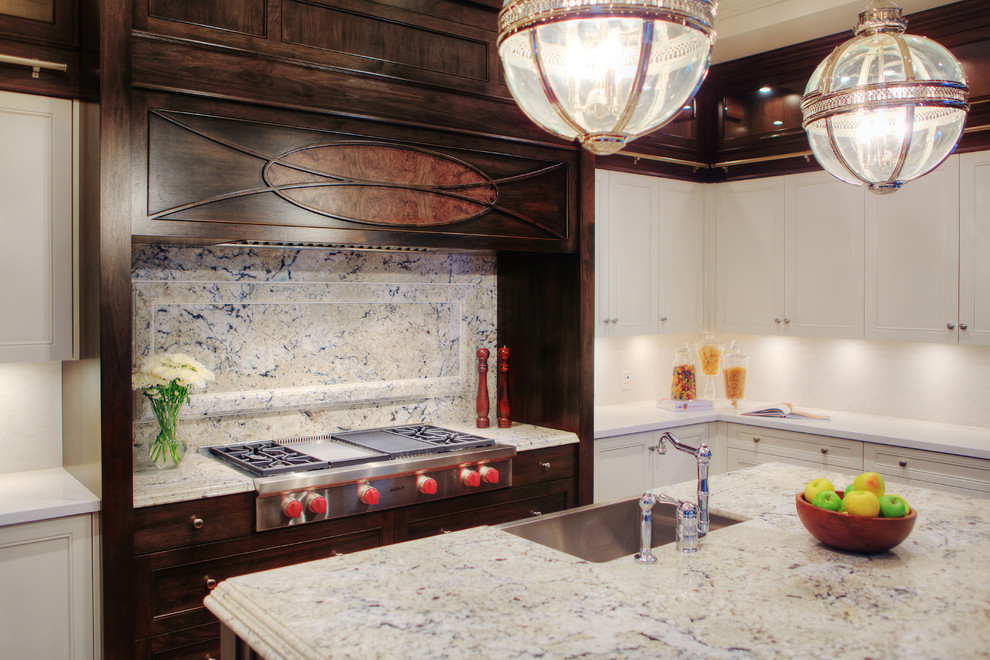 Inspiration for a traditional kitchen in Toronto with stainless steel appliances.