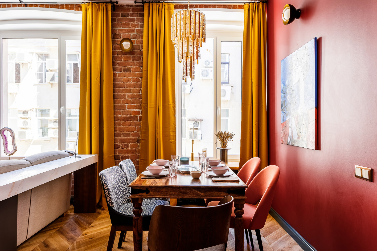 Яркие апартаменты для сдачи в аренду в центре Москвы