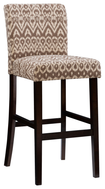 Morocco Ikat Coconut Bar Stool - Mediterranean - Bar Stools And Counter Stools - by BisonOffice 