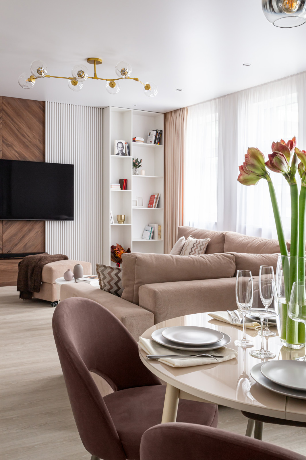 Квартира в теплых тонах