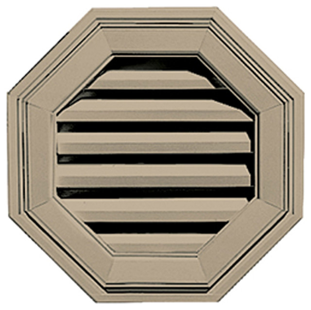 18"x18" Octagon Gable Vent Louver Traditional Registers Grilles And