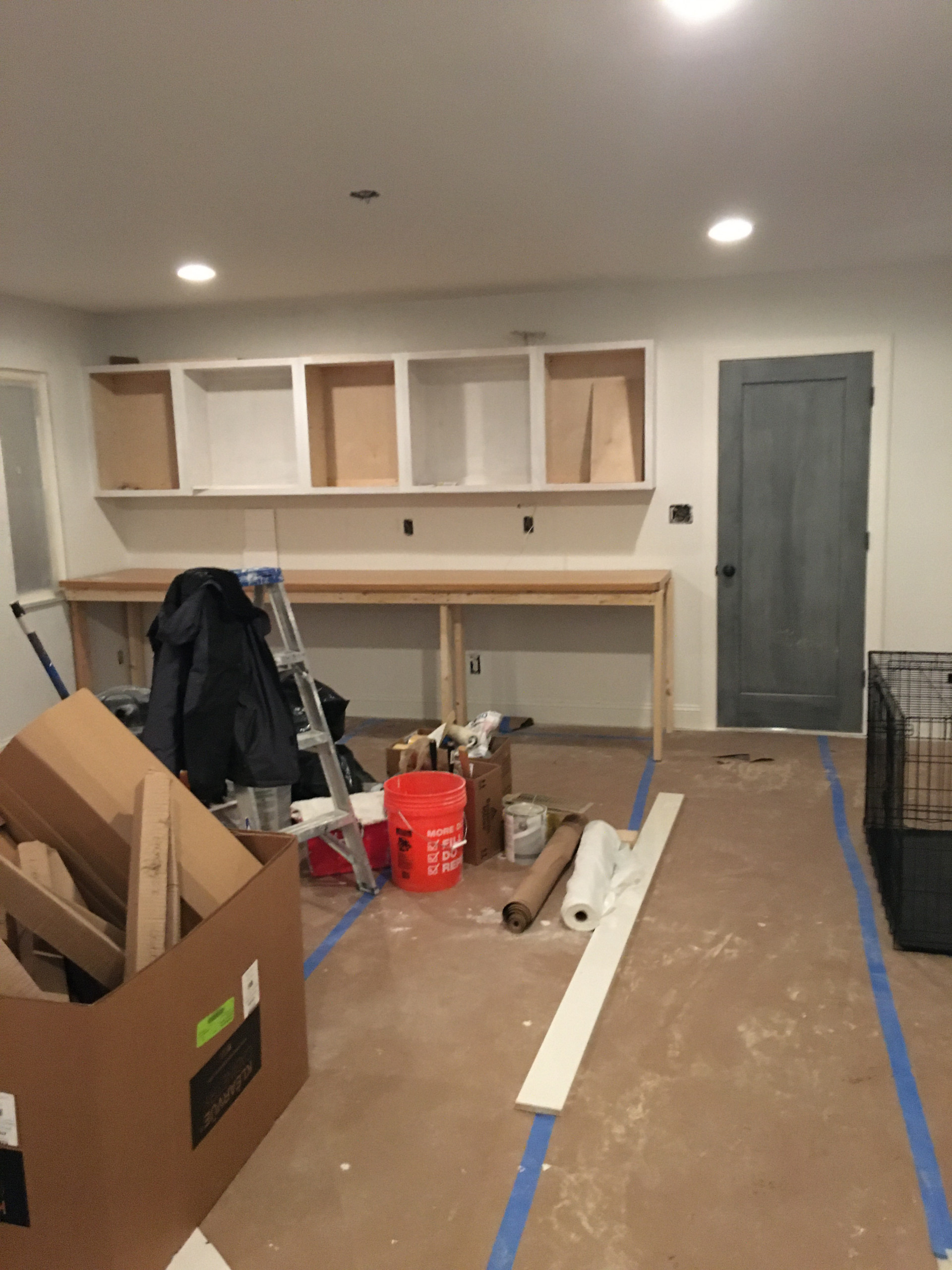 Custom bathroom and back room office/workout/pet room