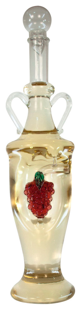 Greek Style Bottle With Grape Figurine