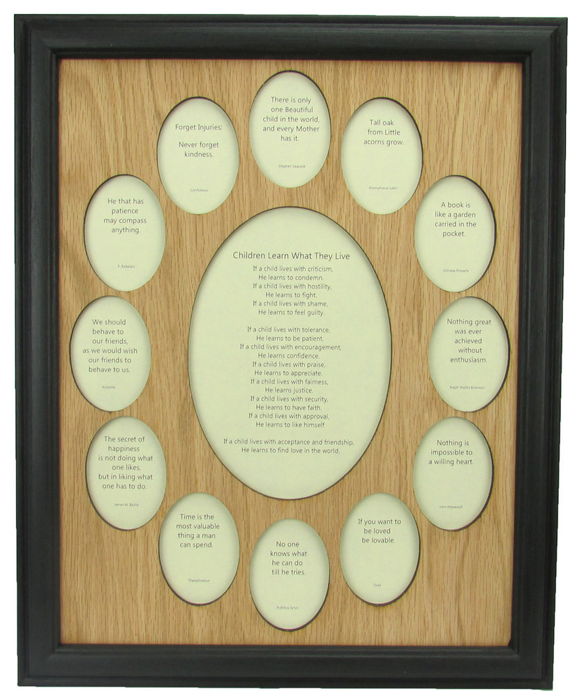 School Years Picture Frame Black Frame and Oak Insert, School Days