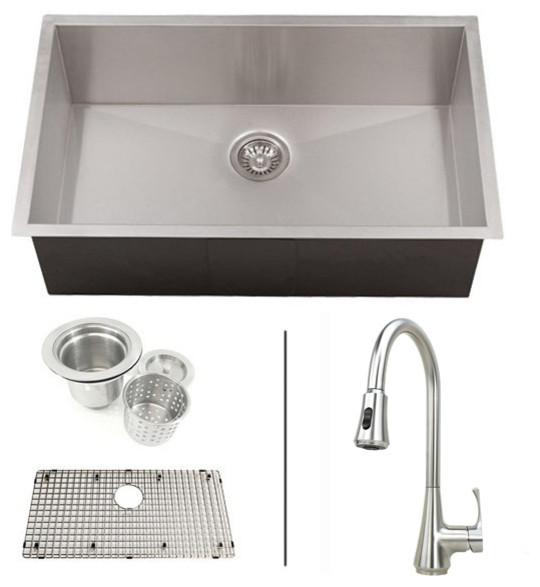 Zero Radius Undermount Single Kitchen Sink And Lead Free Faucet 32 Zero Radius Undermount Single Kitchen Sink And Lead Free Faucet 32