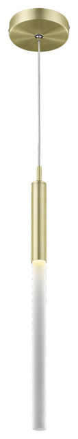 Main St. 1 Light Pendant, Brushed Brass