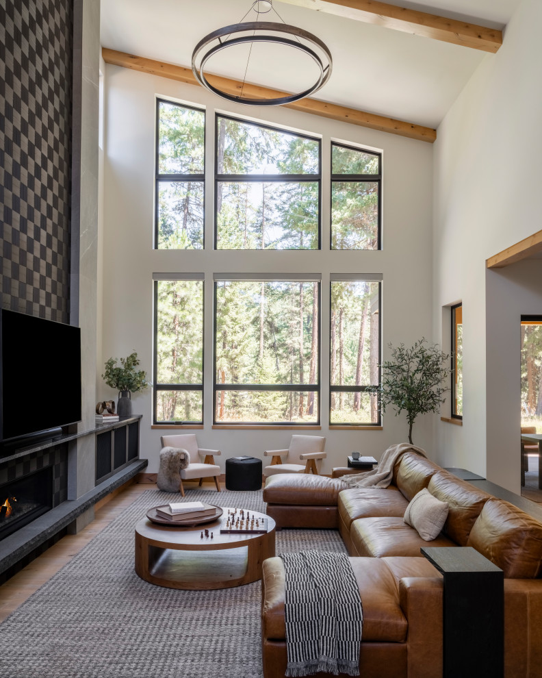 Inspiration for a rustic family room remodel in Seattle