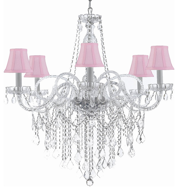Gallery T22 2233 6 Light 24 Wide Crystal Chandelier With D Accent Gallery T22 2233 6 Light 24 Wide Crystal Chandelier With D Accent
