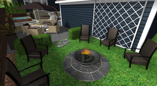 Fire Pits & Fireplaces rendering