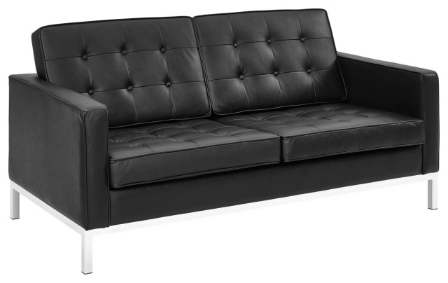 Leather Loveseat Contemporary, Black Leather Loveseat Sofa
