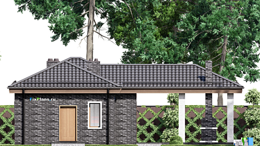 Проект одноэтажного дома 13х9м S70м2 F-14867