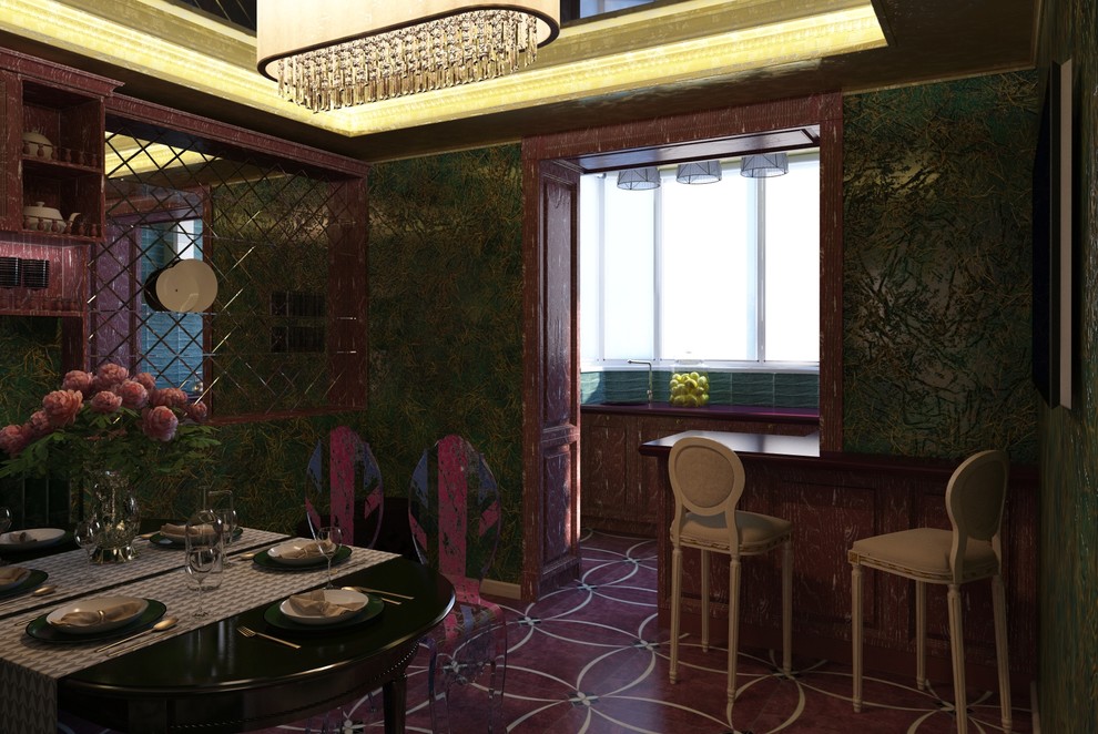 Дизайн интерьера в очень эклектичном стиле