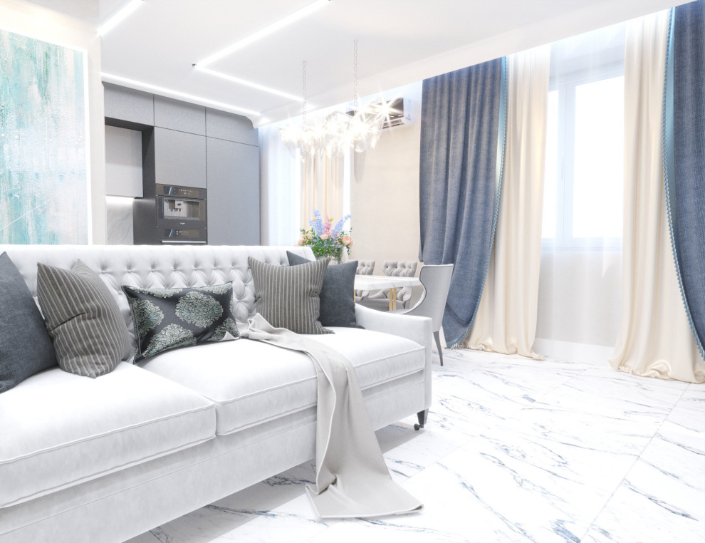 Трехкомнатная квартира 67 м.кв. современная классика