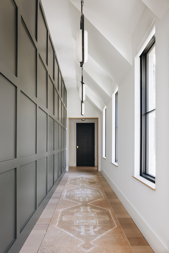 Hallway - transitional hallway idea in Chicago