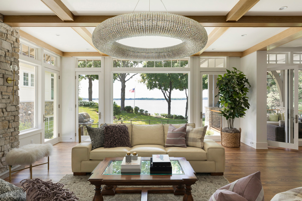 Inspiration for a country living room remodel in Minneapolis