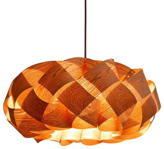 Wood Braids Hanging 3 Light Pendant Lamp Cord Set Type A