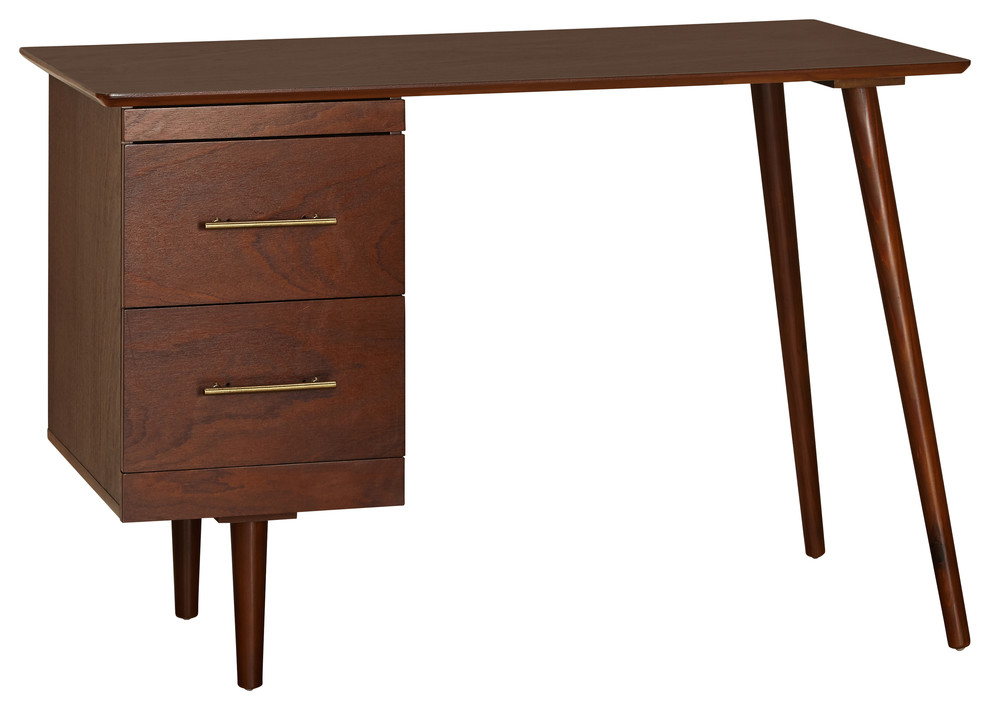 angelo:HOME Leon Mid Century Desk, Walnut