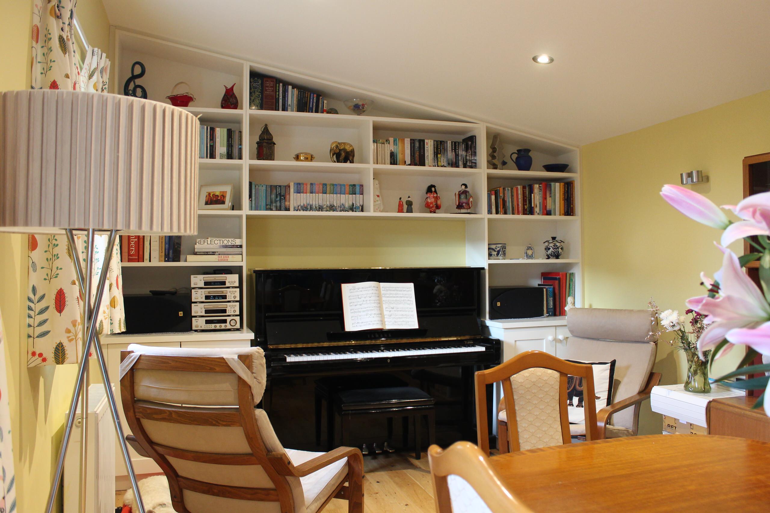 Bookcase Music Room