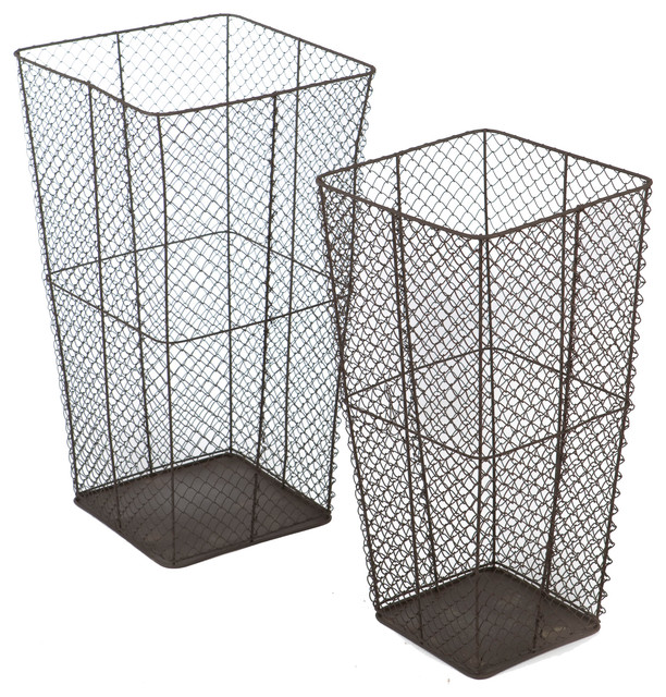 2-Piece Evermain Square Wire Baskets