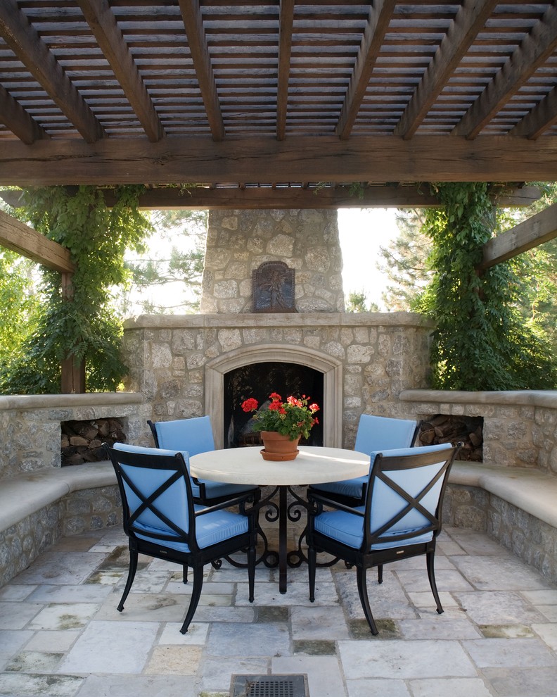 Design ideas for a mediterranean patio in Wichita.