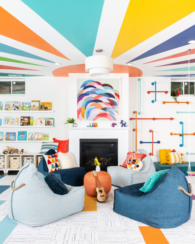 Ray of Sunshine Bethesda Playroom - Example of a large trendy childrens' room design in DC Metro
