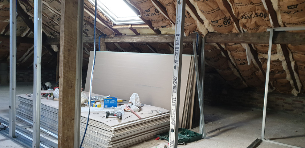 Isolation de comble dans une maison