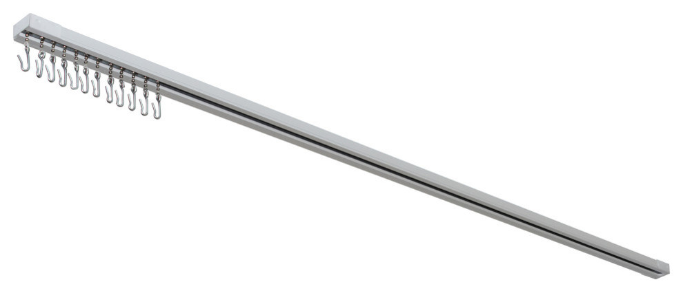 Trax Ceiling Mounted Track Shower Rod Fits 60" Tub or Shower