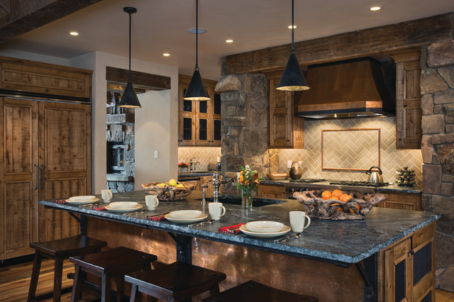 Elk Ridge Lodge rustic-kitchen