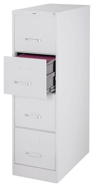 Vertical Metallic Filing Cabinet With 4 Drawer Contemporary
