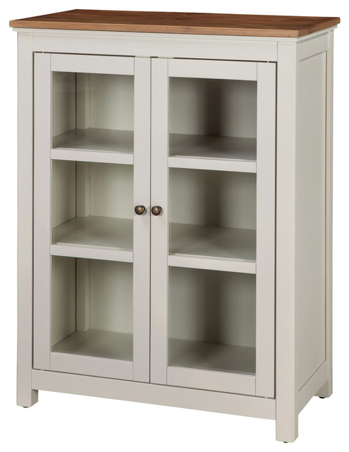 Savannah Pie Safe Cabinet Ivory With Natural Wood Top Savannah Pie Safe Cabinet Ivory With Natural Wood Top Transitional Storage Cabinets By Bolton Furniture Inc