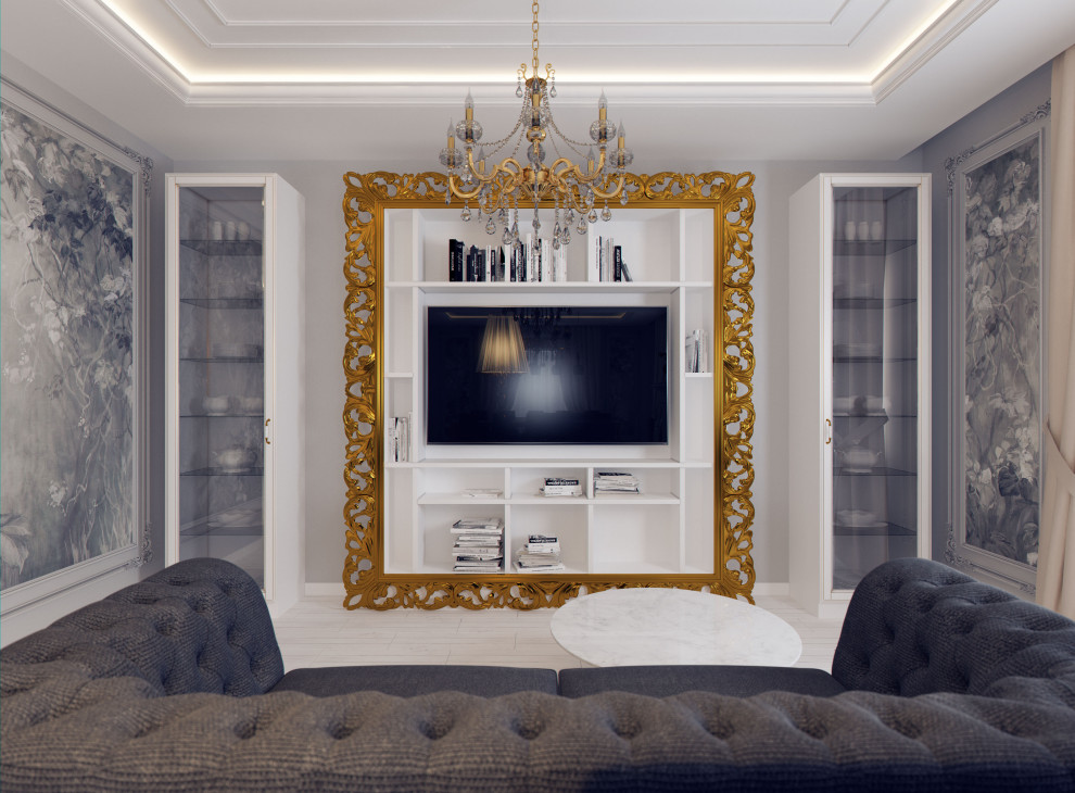 Проект дома в г.Богородск, гостиная-кухня 77,84м2