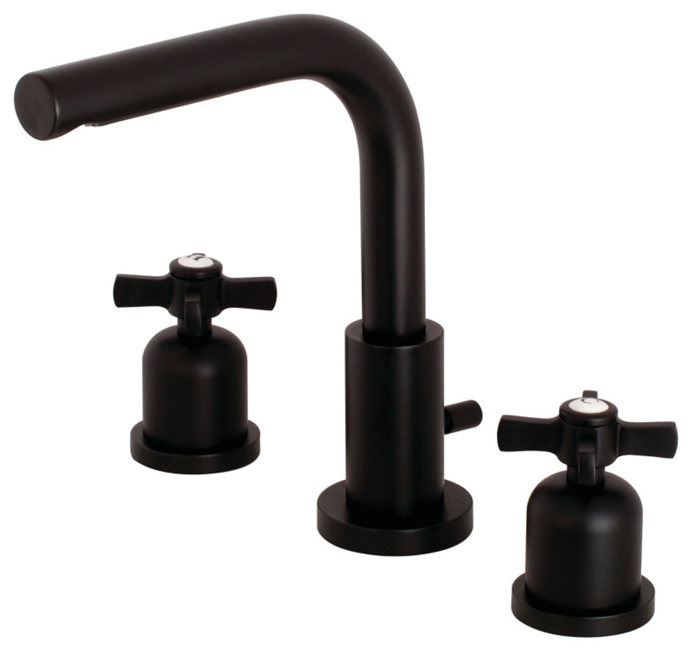 Fauceture Widespread Bathroom Faucet With Brass PopUp, 53/8" in Spout