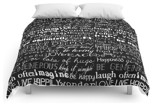 Society6 Inspirational Words Comforter Contemporary Comforters