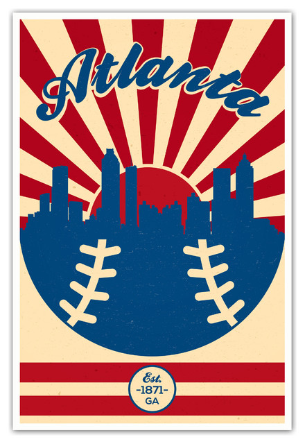 Atlanta Braves Vintage MLB Matte Poster 16