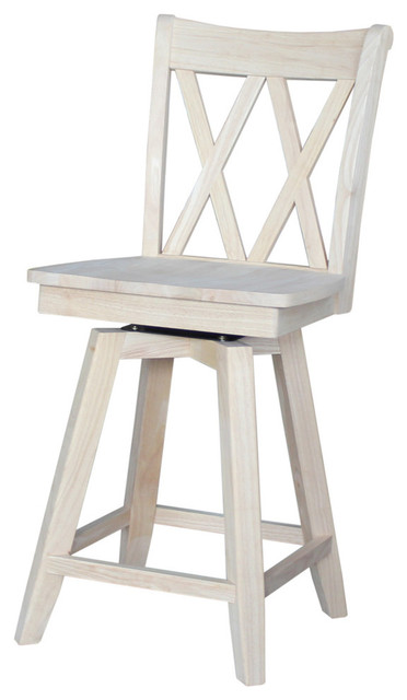 Double X Back With Swivel And Auto Return Farmhouse Bar Mason Double X Back Stool With Auto Return Swivel Counter Height