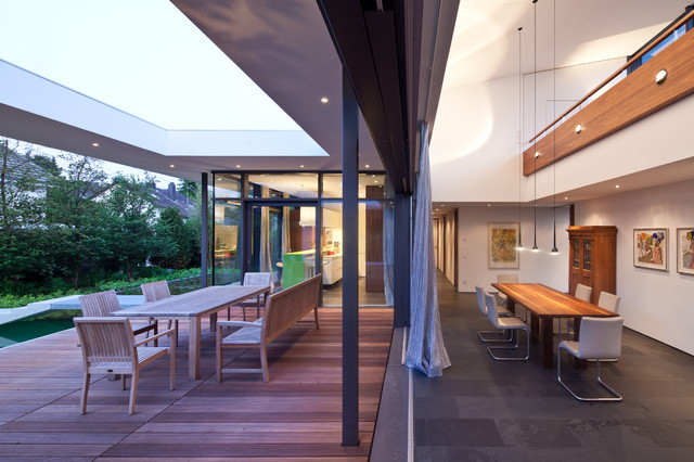 Wohnhaus C1 contemporary-living-room