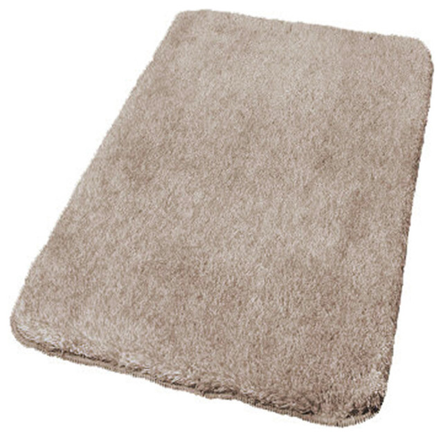 Taupe Non Slip Bathroom Rugs, Relax Contemporary Bath Mats by