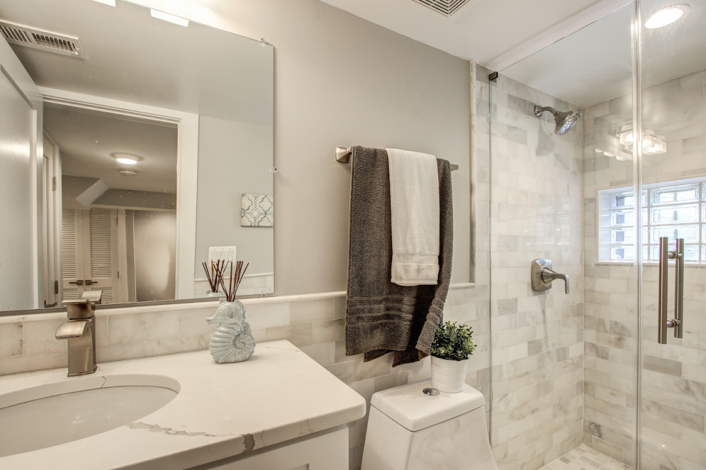 Bathroom Remodeling With Corner Tub,Standing Shower,Sink &