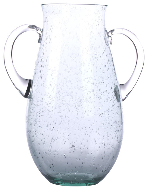 Glitzhome Glitzhome European Retro Twohandled Bubble Glass Vase