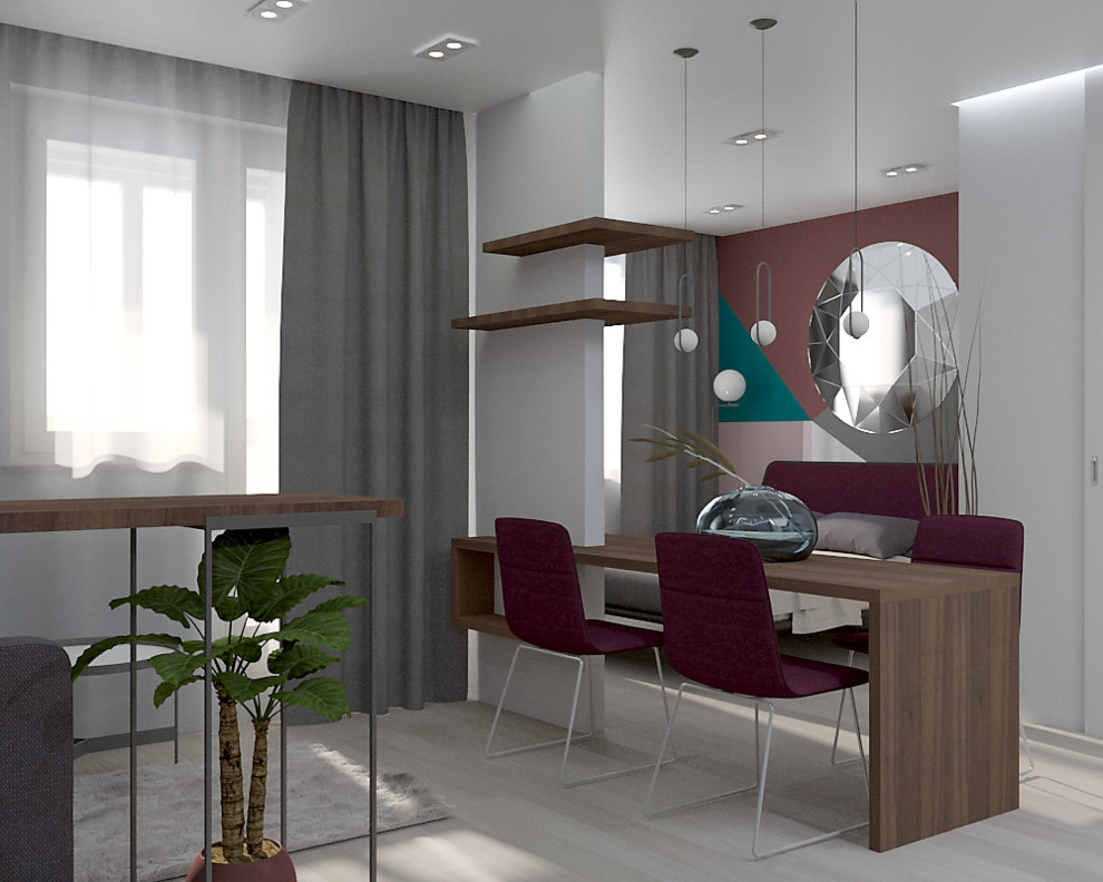 Дизайн проект однокомнатной квартиры для молодой девушки