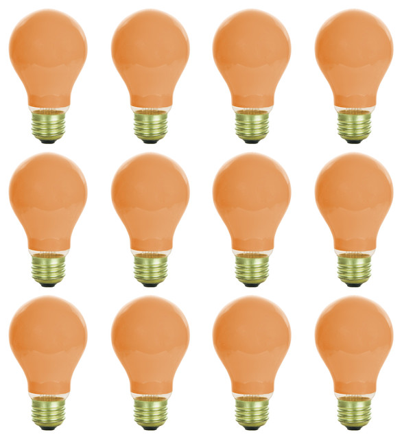 12Pack Sunlite 25 W Ceramic Orange Colored Incandescent Light Bulbs