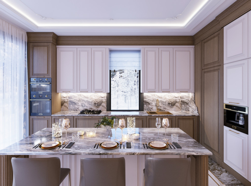 Загородный дом из бруса, Неоклассика