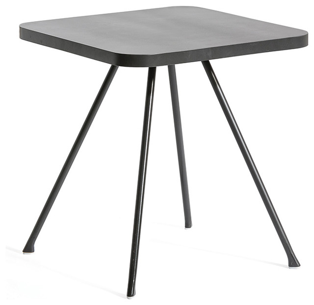 OASIQ ATTOL Aluminum Square Side Table, White