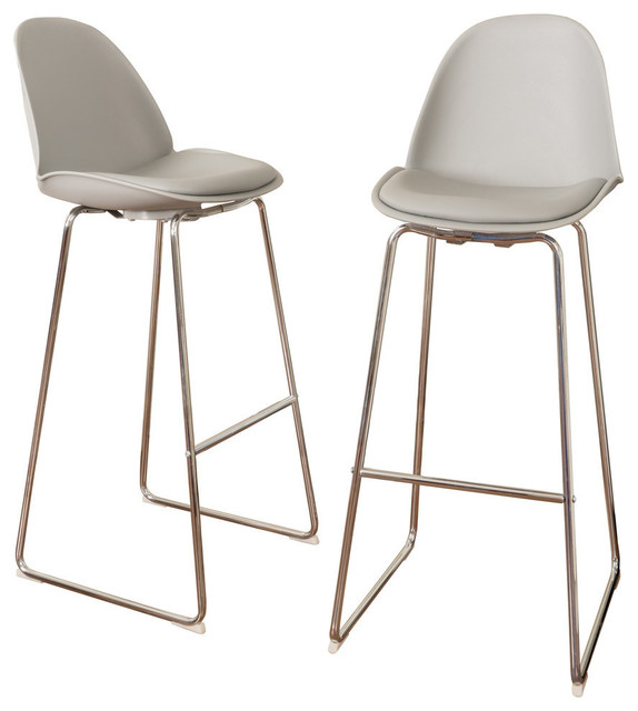 Gdf Studio Torney Gray Bar Chairs Set Of 2