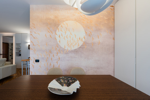 UNA ZONA GIORNO SU DUE LIVELLI contemporain-salon