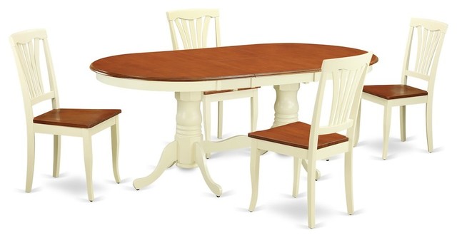 5-Piece Dining Room Set, Table With 4 Chairs - Traditional - Dining