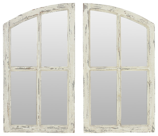 Jolene Arch Window Pane Mirrors Set Of 2
