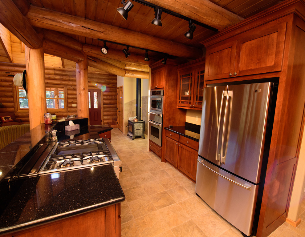 Large mountain style kitchen photo in Phoenix