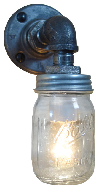 Mason Jar Wall Sconce Sconces By Mason Jar Wall Sconce Clear Pint Single